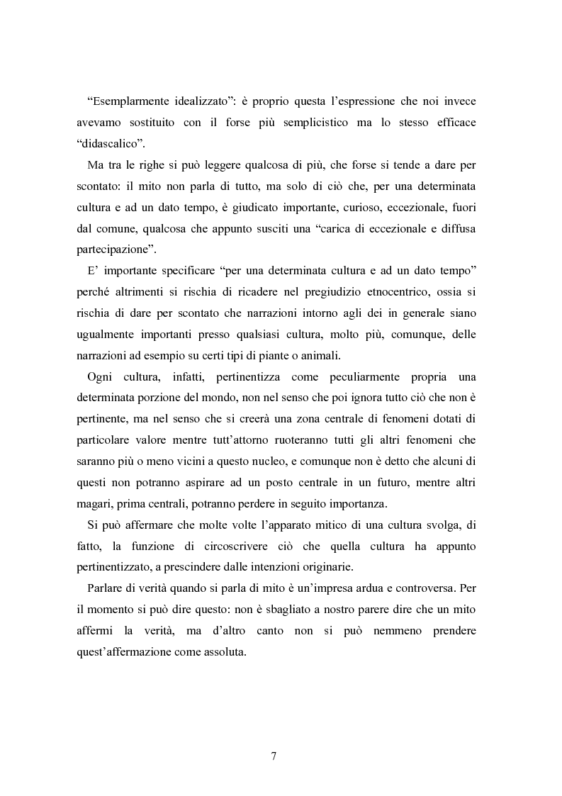 Anteprima della tesi: Mitologia, mito e mito dell'uomo in Karoly Kerenyi, Pagina 5