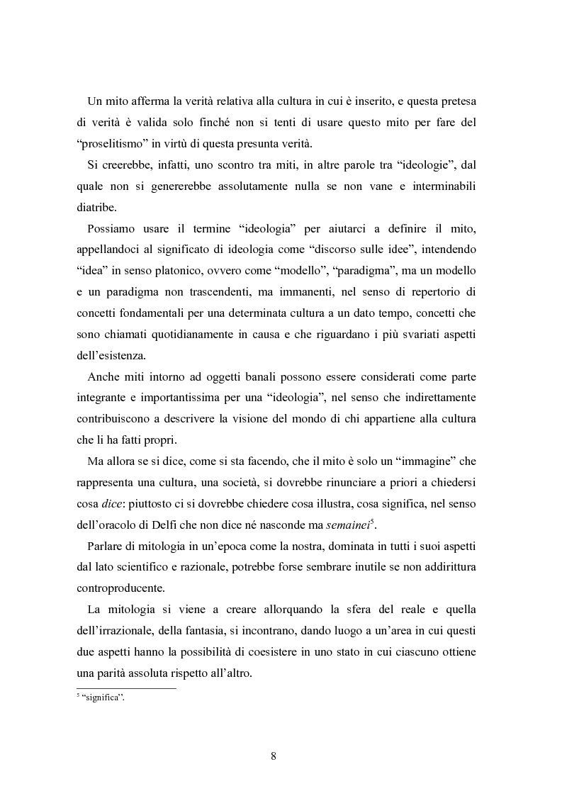 Anteprima della tesi: Mitologia, mito e mito dell'uomo in Karoly Kerenyi, Pagina 6