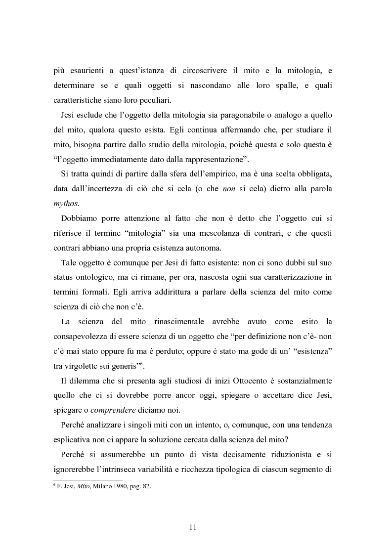 Anteprima della tesi: Mitologia, mito e mito dell'uomo in Karoly Kerenyi, Pagina 9