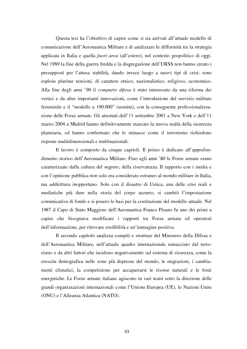 Anteprima della tesi: La comunicazione dell’aeronautica militare, dal 1980 ai giorni nostri. Difformità tra il modello azzurro e la policy interforze., Pagina 2