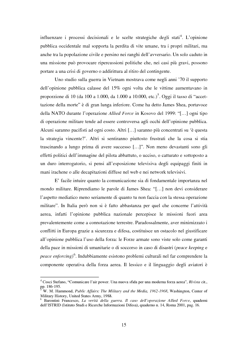 Anteprima della tesi: La comunicazione dell’aeronautica militare, dal 1980 ai giorni nostri. Difformità tra il modello azzurro e la policy interforze., Pagina 7