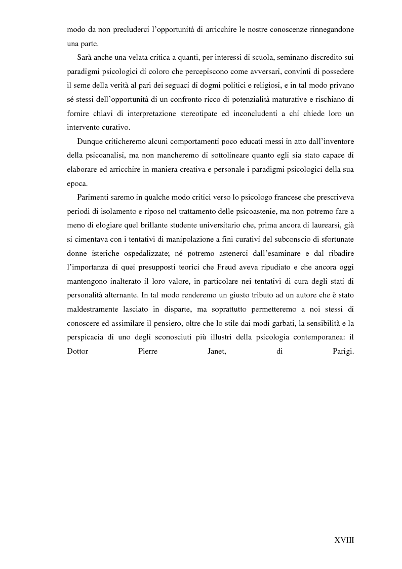 Anteprima della tesi: Pierre Janet, le origini della disaggregazione psicologica, Pagina 14