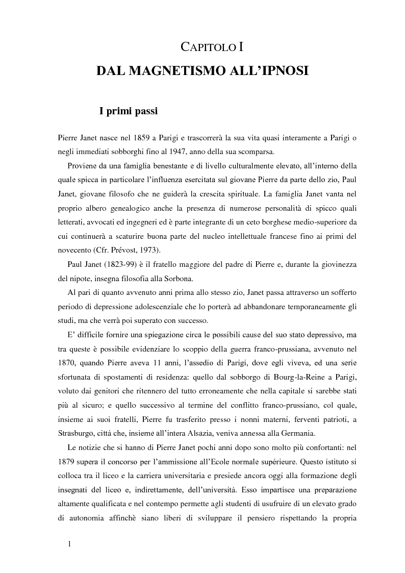 Anteprima della tesi: Pierre Janet, le origini della disaggregazione psicologica, Pagina 15