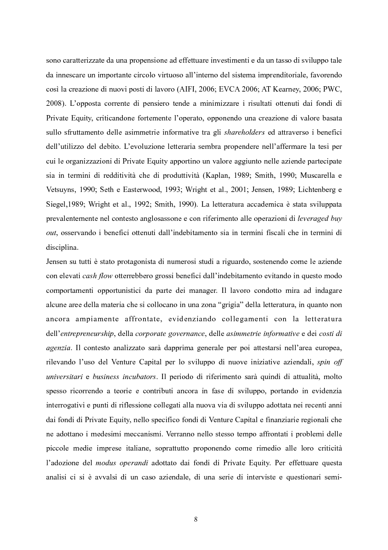 Anteprima della tesi: Il Private Equity nelle finanziarie regionali: un caso di insuccesso, Pagina 2