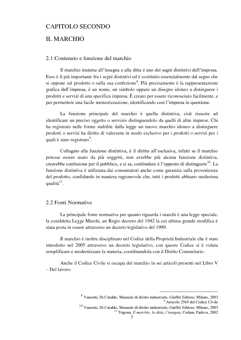 Anteprima della tesi: La tutela del marchio, Pagina 3