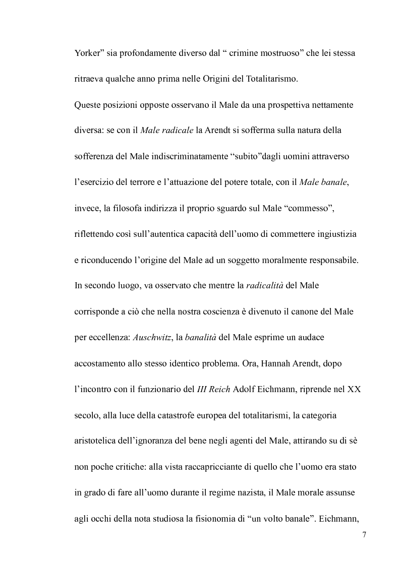 Anteprima della tesi: Il volto banale del Male: Arendt/Eichmann, Pagina 4