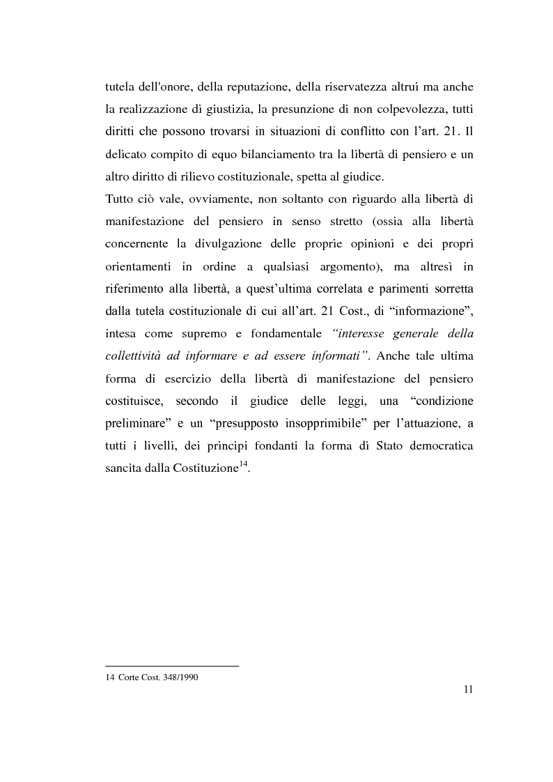Anteprima della tesi: La diffamazione attraverso i media, Pagina 11