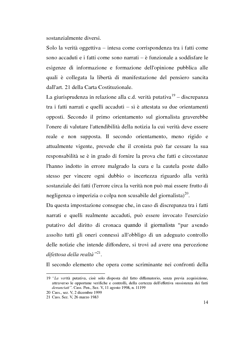 Anteprima della tesi: La diffamazione attraverso i media, Pagina 14
