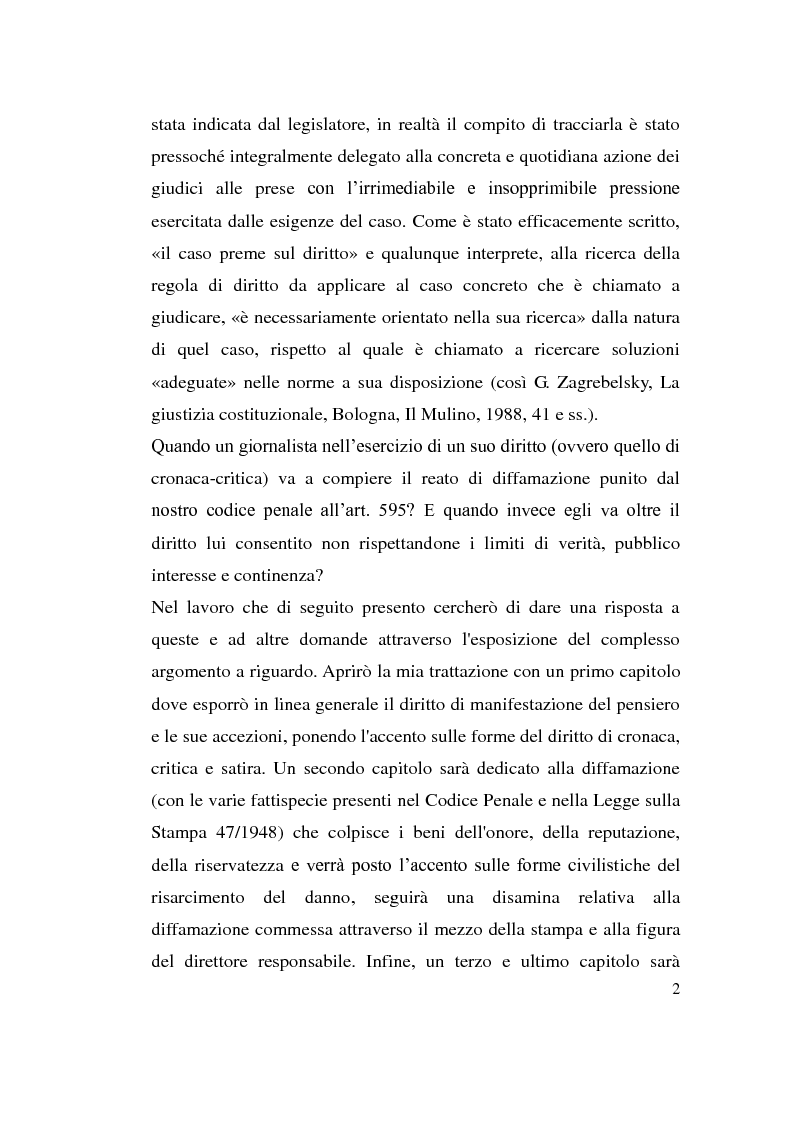 Anteprima della tesi: La diffamazione attraverso i media, Pagina 2