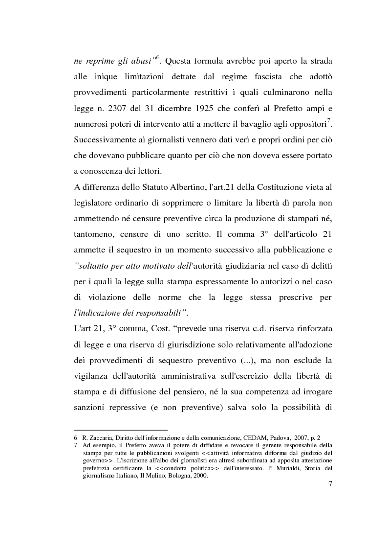 Anteprima della tesi: La diffamazione attraverso i media, Pagina 7