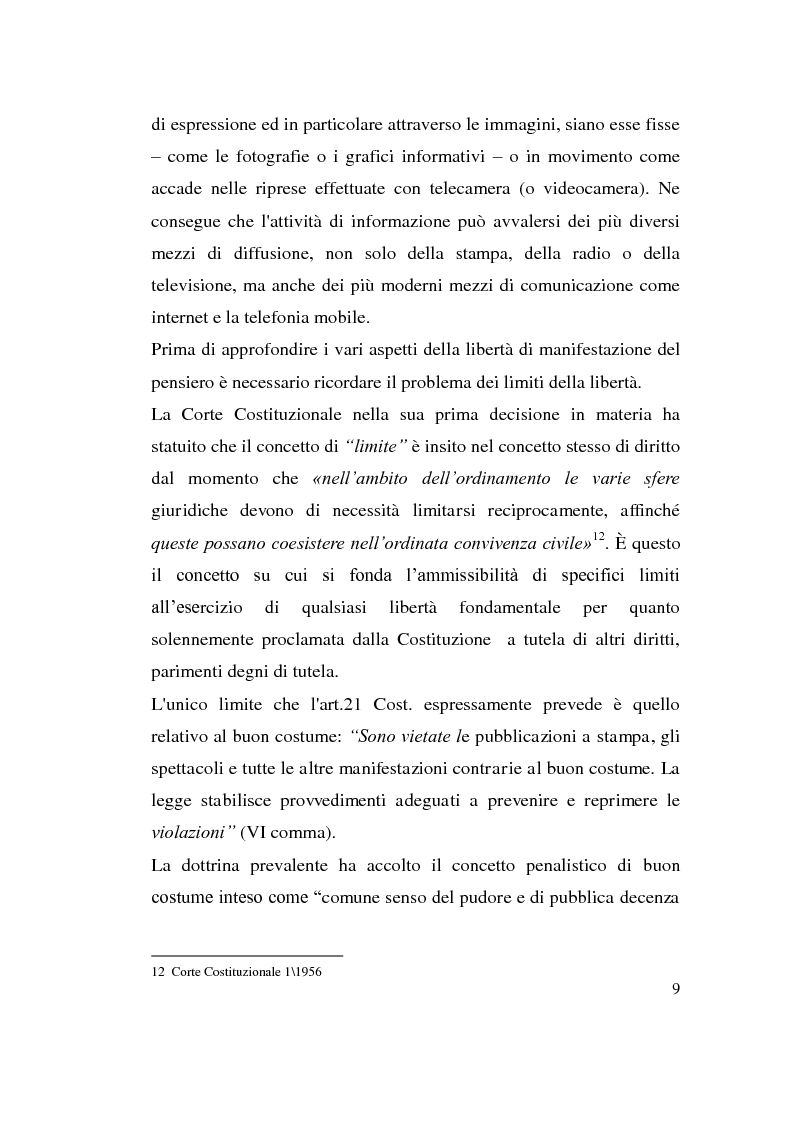Anteprima della tesi: La diffamazione attraverso i media, Pagina 9