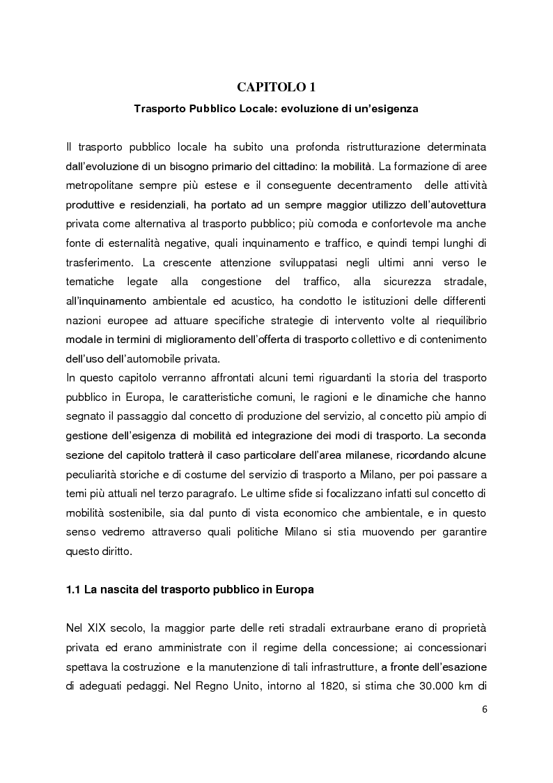 Anteprima della tesi: Sistemi di governance e modelli di integrazione tariffaria nel trasporto pubblico locale, Pagina 2