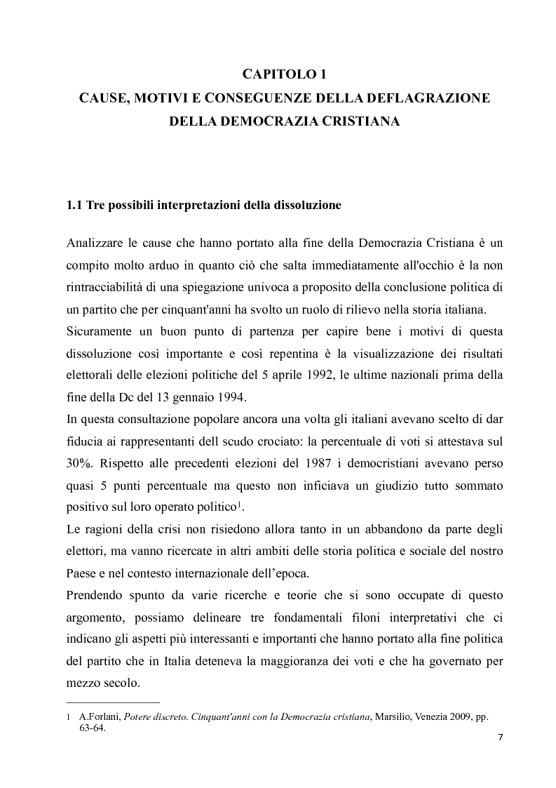 Anteprima della tesi: La diaspora democristiana dopo la fine della prima repubblica, Pagina 3