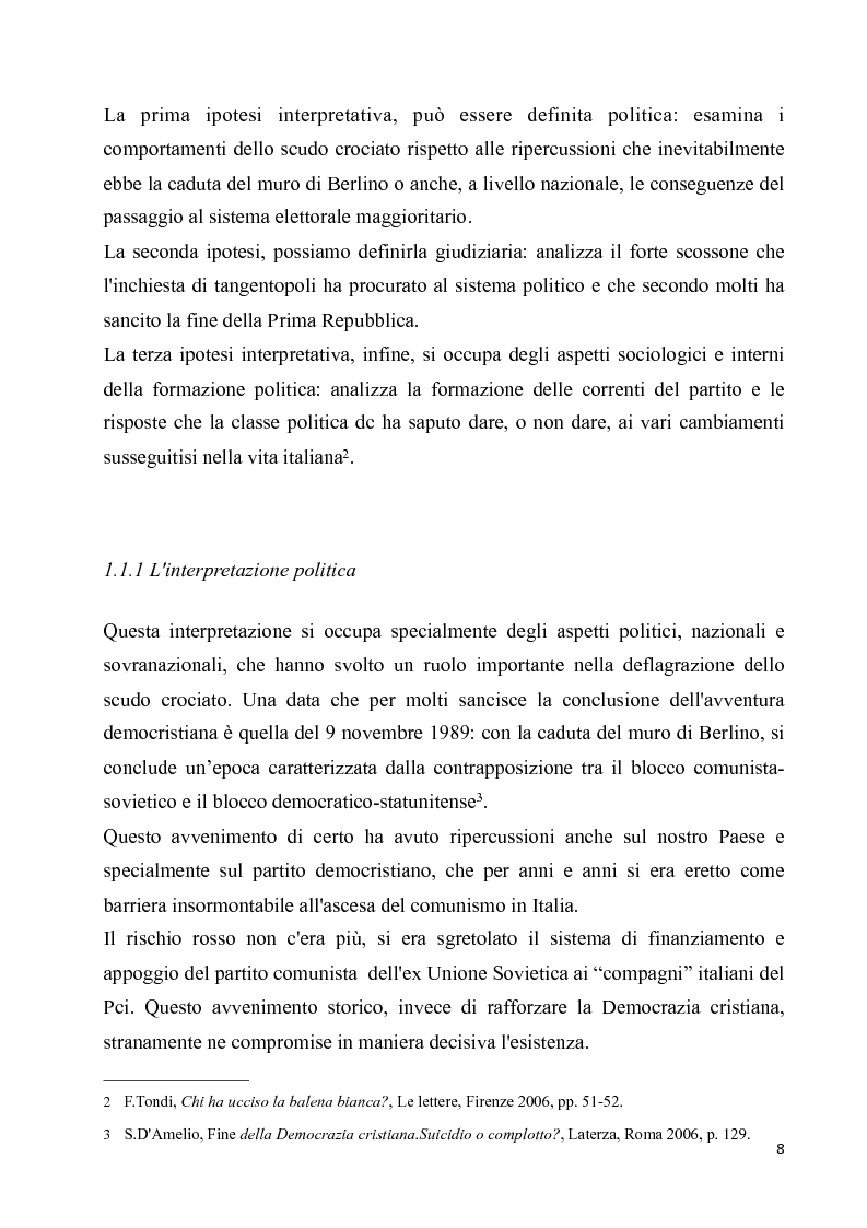 Anteprima della tesi: La diaspora democristiana dopo la fine della prima repubblica, Pagina 4