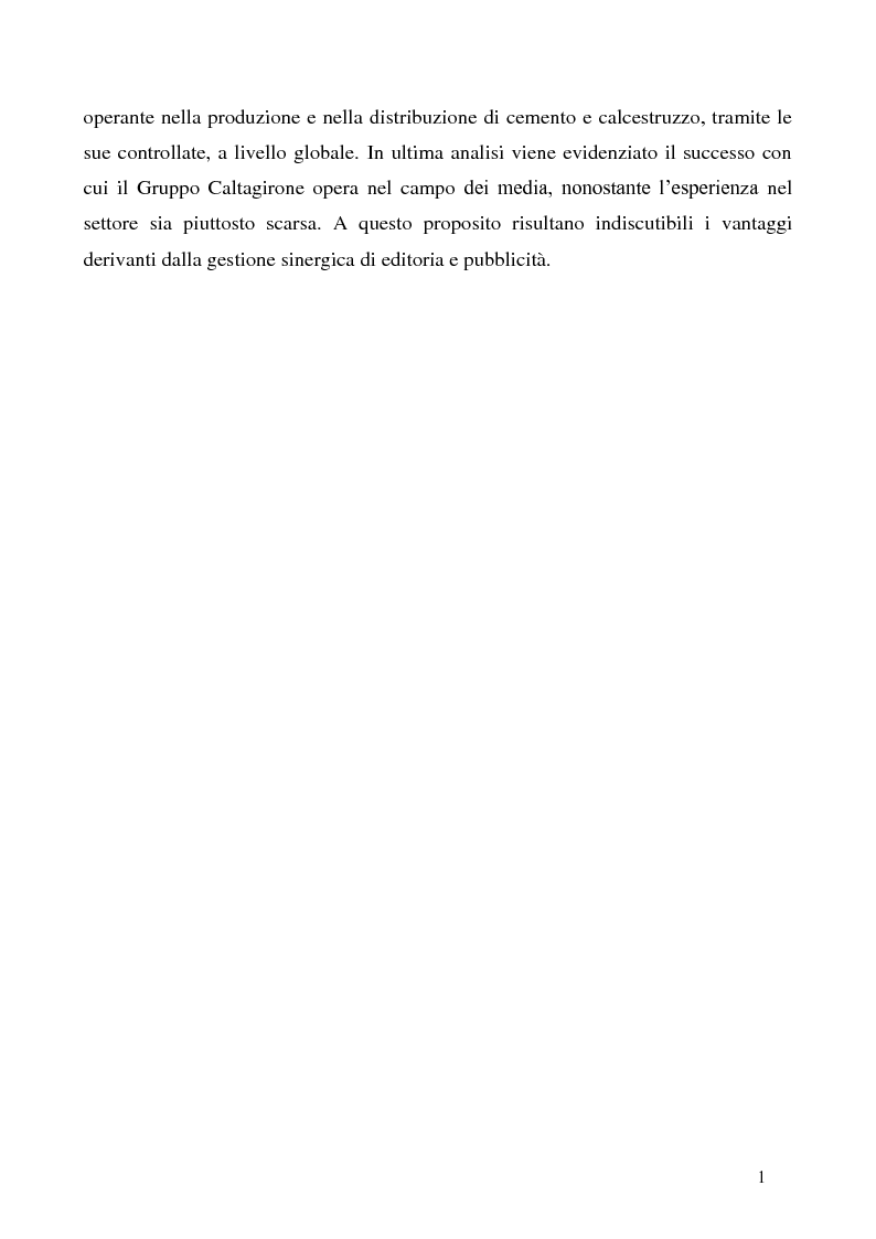 Anteprima della tesi: Strategia e struttura del Gruppo Caltagirone, Pagina 2