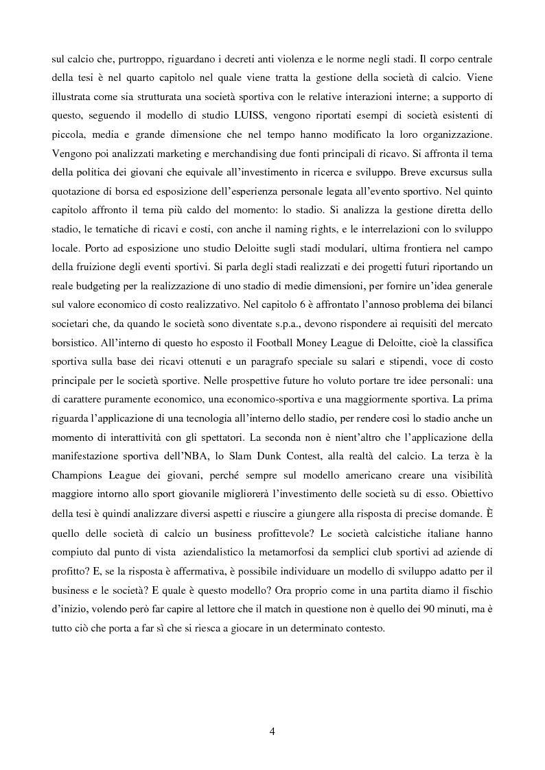 Anteprima della tesi: Organizzazione aziendale delle società sportive, Pagina 2