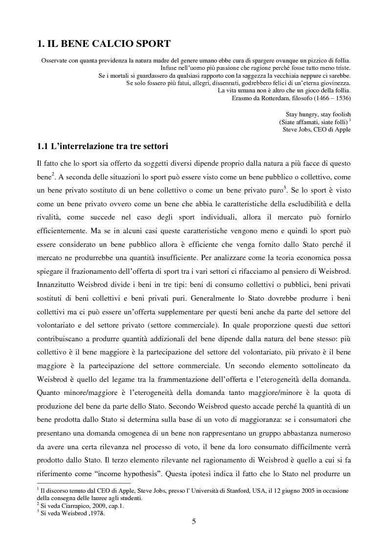 Anteprima della tesi: Organizzazione aziendale delle società sportive, Pagina 3