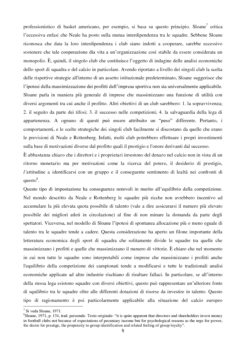 Anteprima della tesi: Organizzazione aziendale delle società sportive, Pagina 6