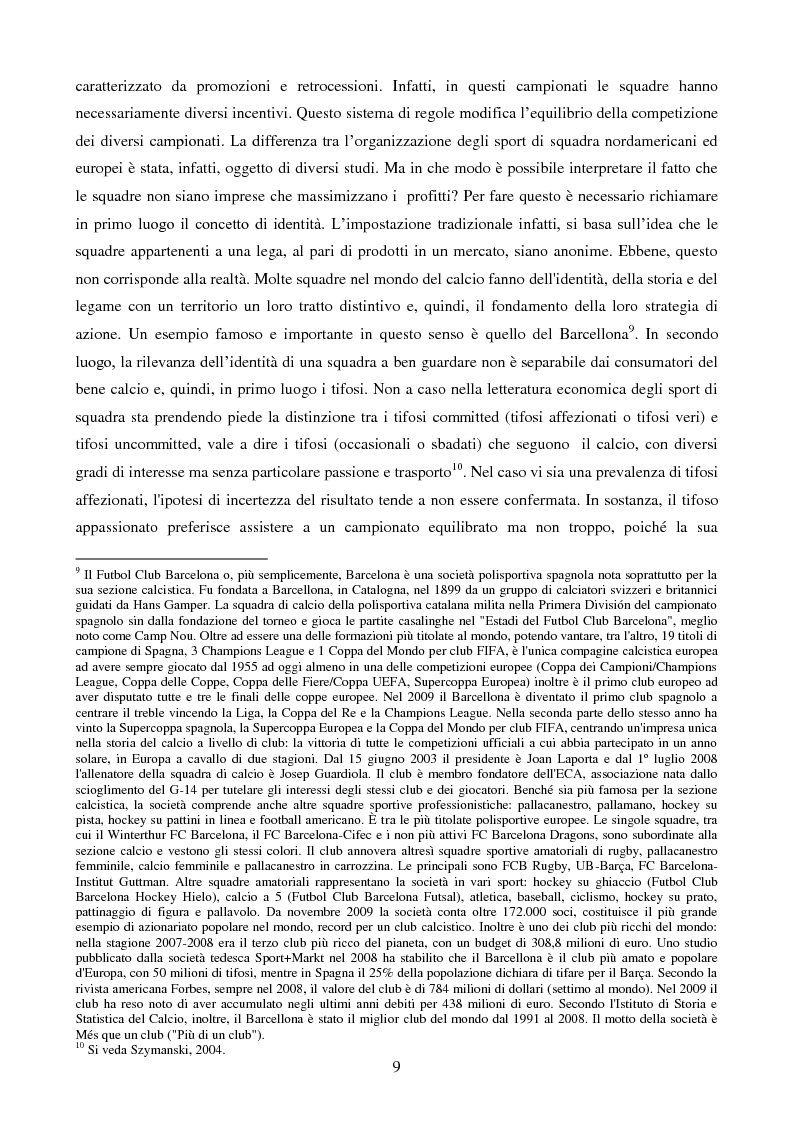 Anteprima della tesi: Organizzazione aziendale delle società sportive, Pagina 7