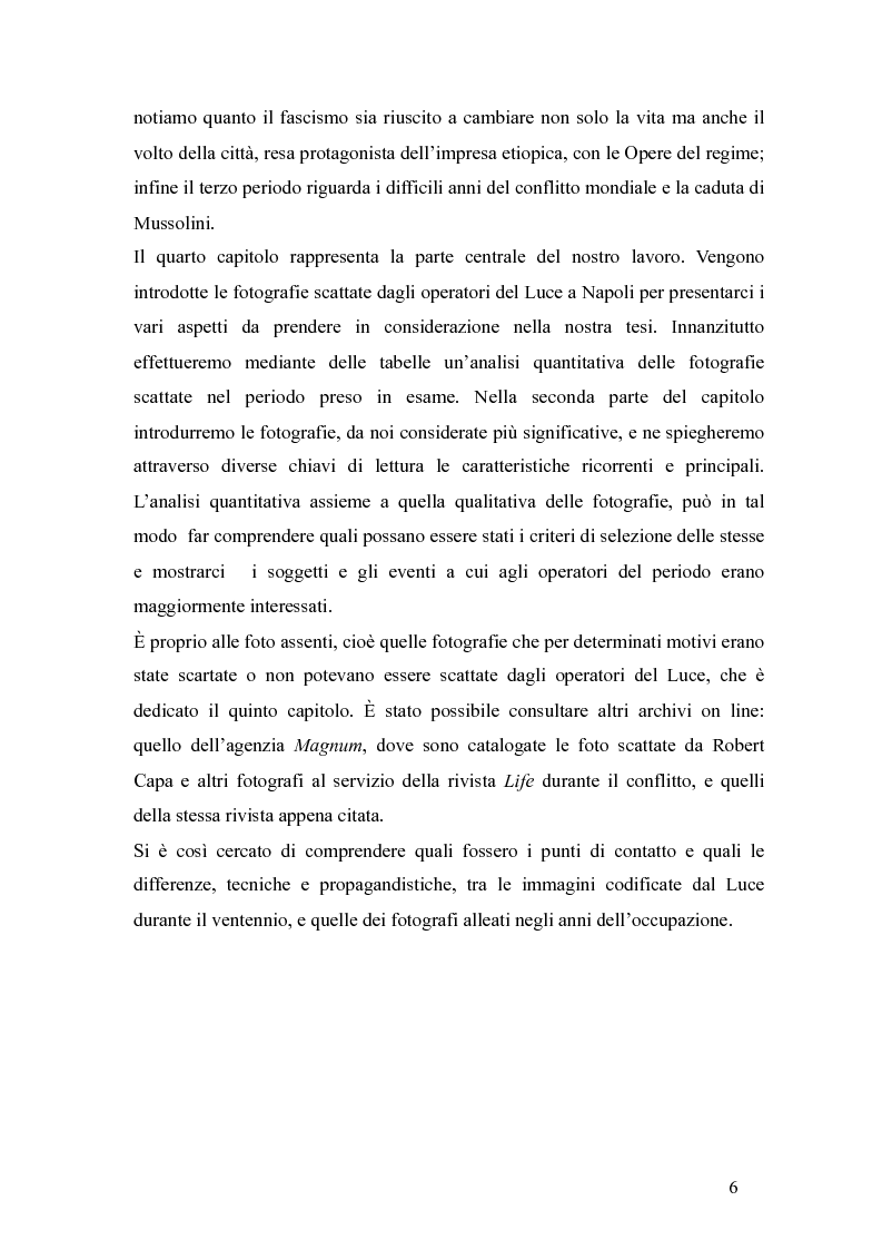 Anteprima della tesi: Il fascismo a Napoli nelle fotografie dell'Istituto Luce, Pagina 2