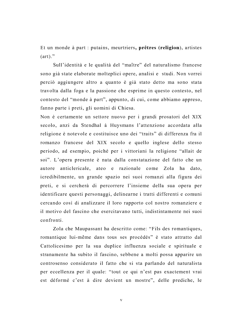 Anteprima della tesi: La figura del religioso nelle opere di Emile Zola, Pagina 2