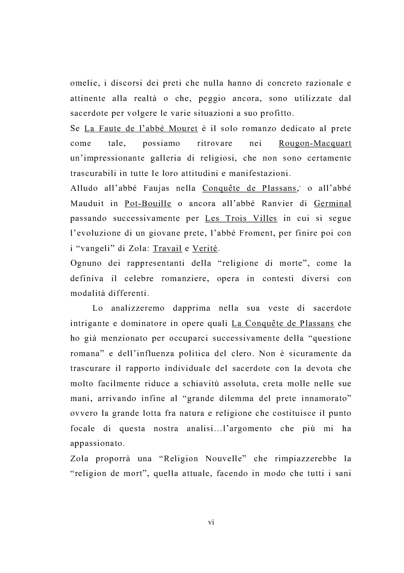 Anteprima della tesi: La figura del religioso nelle opere di Emile Zola, Pagina 3