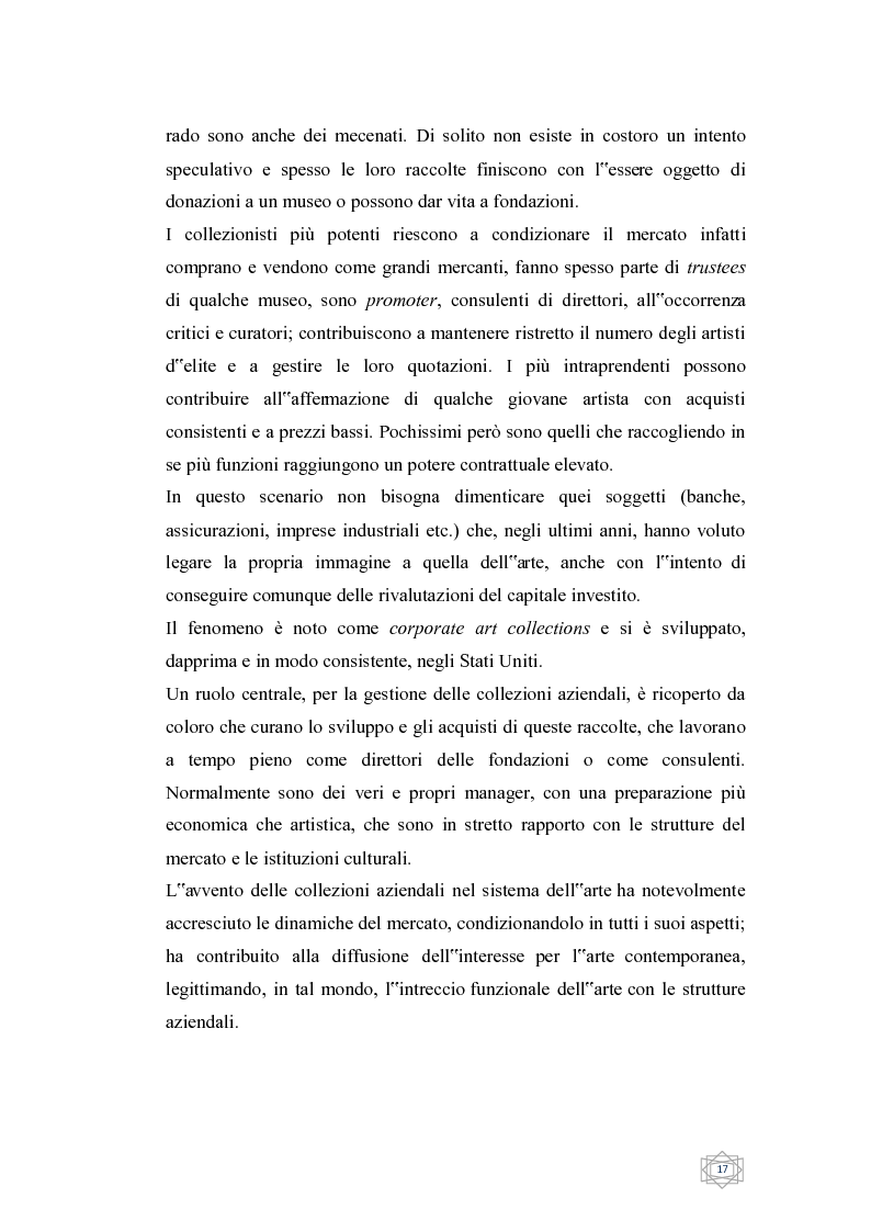Anteprima della tesi: Dalla filantropia all'art banking: come l'arte contemporanea diventa immateriale, Pagina 11