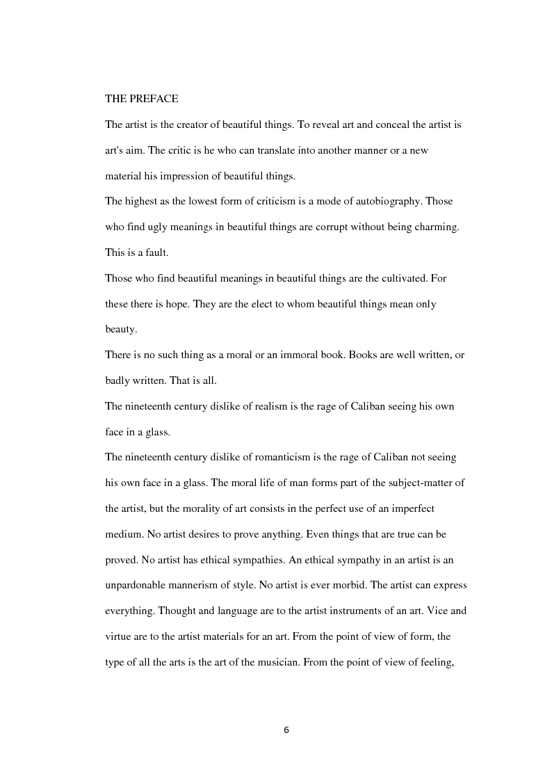 Anteprima della tesi: The Picture of Dorian Gray: un viaggio attraverso la lingua, Pagina 5