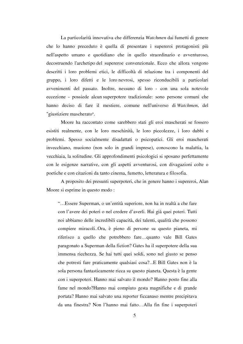 Anteprima della tesi: Who watches the Watchmen? Da Terry Gilliam a Zack Snyder, quel che resta di un progetto lungo vent'anni. , Pagina 5