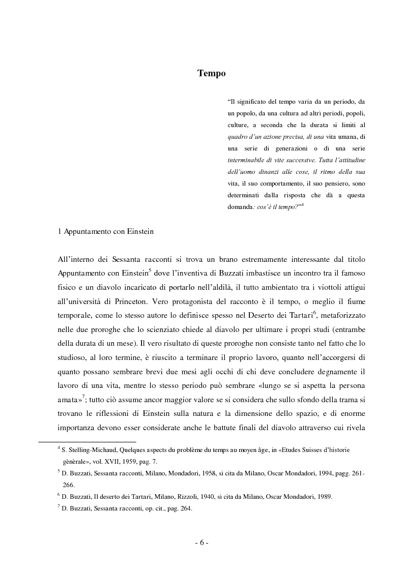 Anteprima della tesi: Tempo e spazio nei romanzi di Dino Buzzati, Pagina 4