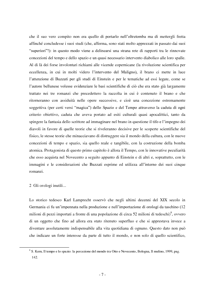 Anteprima della tesi: Tempo e spazio nei romanzi di Dino Buzzati, Pagina 5