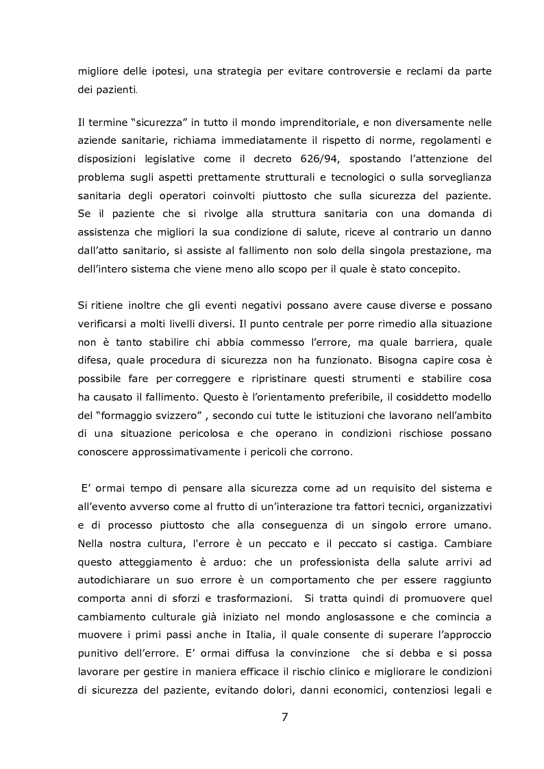 Anteprima della tesi: Progetto Sicurezza: qualità e competenza due fondamentali requisiti nella gestione del rischio clinico in emodialisi, Pagina 2