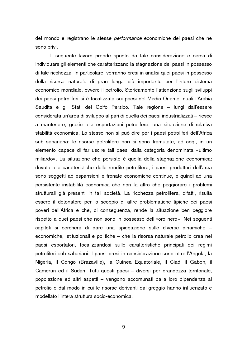Anteprima della tesi: I paesi petroliferi dell'Africa sub sahariana, Pagina 3