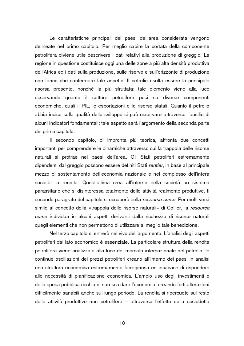 Anteprima della tesi: I paesi petroliferi dell'Africa sub sahariana, Pagina 4