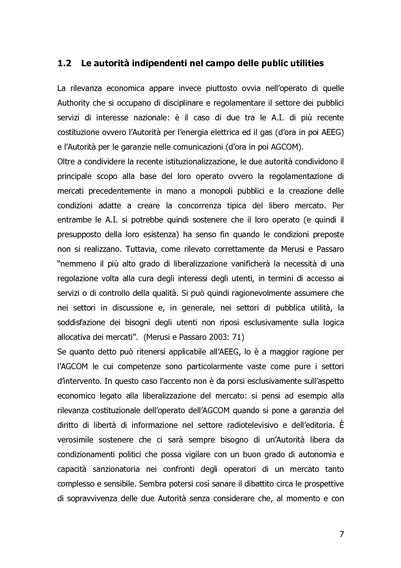 Anteprima della tesi: Garanzia, vigilanza e controllo: il ruolo dell'AGCOM nel mercato delle telecomunicazioni mobili italiane, Pagina 4
