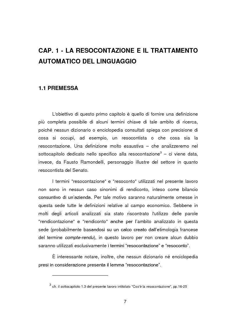 Anteprima della tesi: Nuovi orizzonti e nuove frontiere per l'interprete e il traduttore nel trattamento automatico del linguaggio - La figura del resocontista, Pagina 4