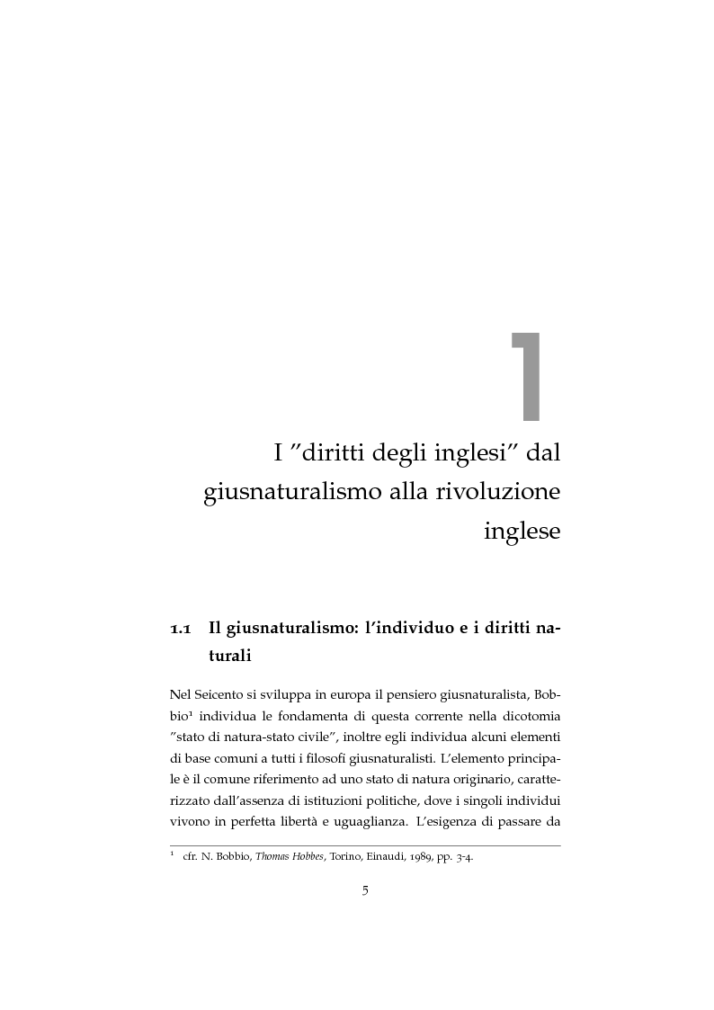 Anteprima della tesi: Storia ed evoluzione dei diritti fondamentali in Gran Bretagna: dal suddito inglese al cittadino europeo, Pagina 5