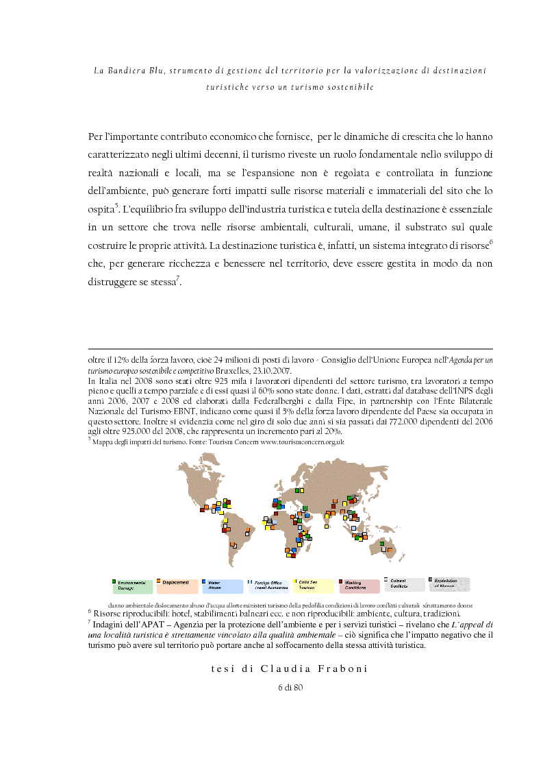 Anteprima della tesi: La Bandiera Blu, strumento di gestione del territorio per la valorizzazione di destinazioni turistiche verso un turismo sostenibile, Pagina 2