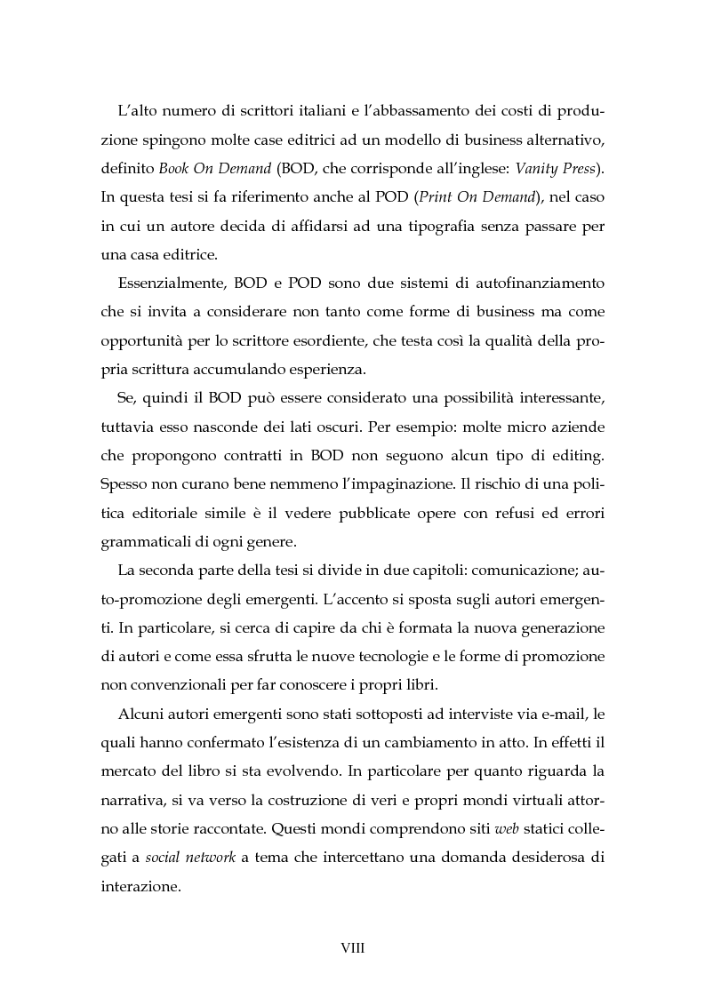 Anteprima della tesi: Il nuovo mercato editoriale: piccole case editrici, scrittori emergenti e domanda partecipativa, Pagina 4