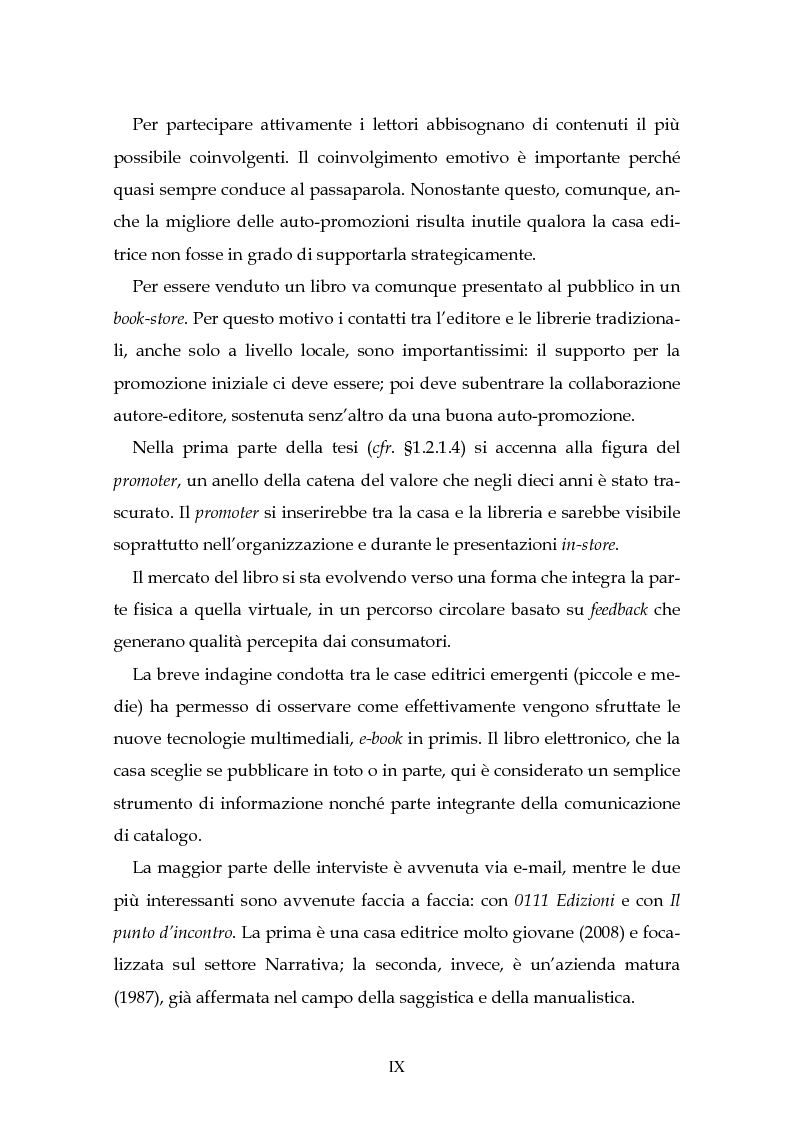 Anteprima della tesi: Il nuovo mercato editoriale: piccole case editrici, scrittori emergenti e domanda partecipativa, Pagina 5