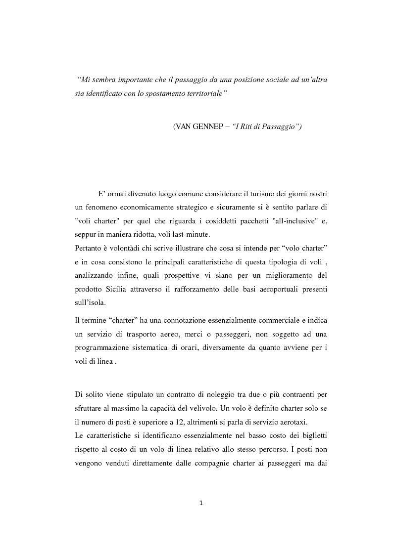Anteprima della tesi: Lo sviluppo del prodotto charter: analisi, proposte e prospettive, Pagina 2
