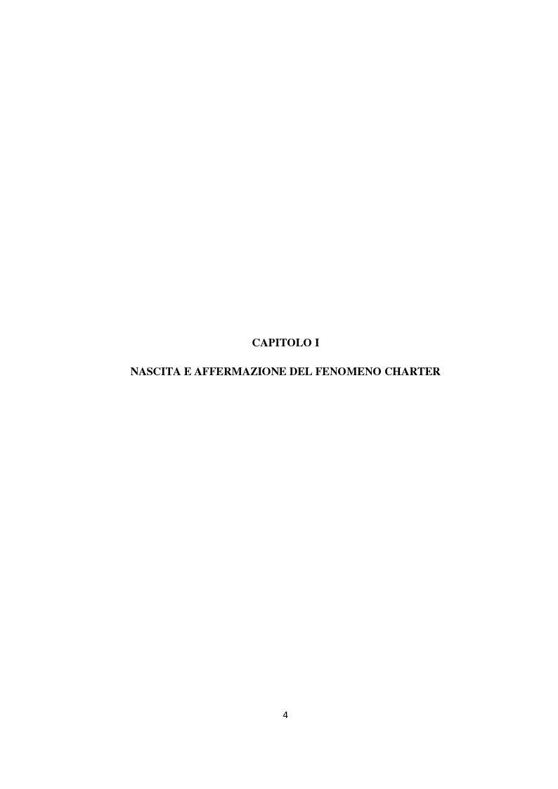 Anteprima della tesi: Lo sviluppo del prodotto charter: analisi, proposte e prospettive, Pagina 5