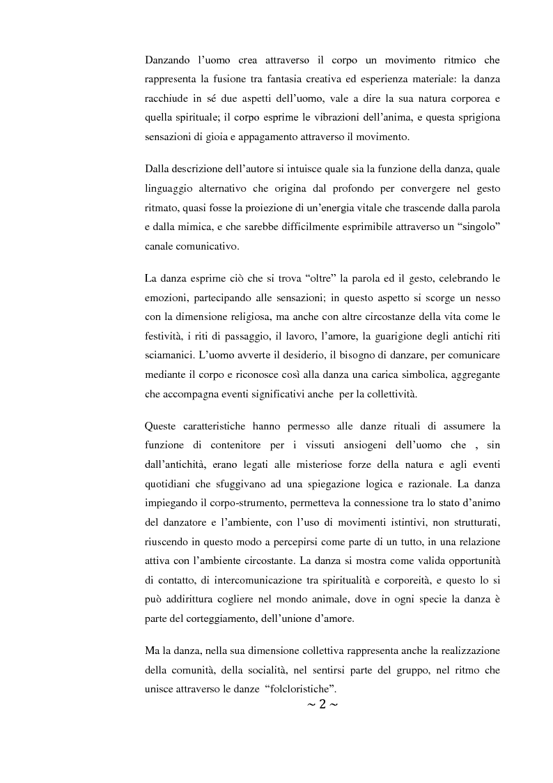 Anteprima della tesi: Come danza la psicosi: l'intervento danzaterapeutico nel trattamento delle psicosi, Pagina 2