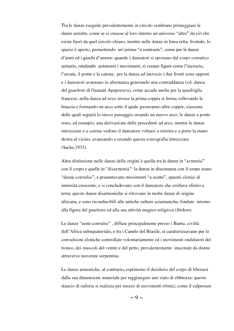 Anteprima della tesi: Come danza la psicosi: l'intervento danzaterapeutico nel trattamento delle psicosi, Pagina 9