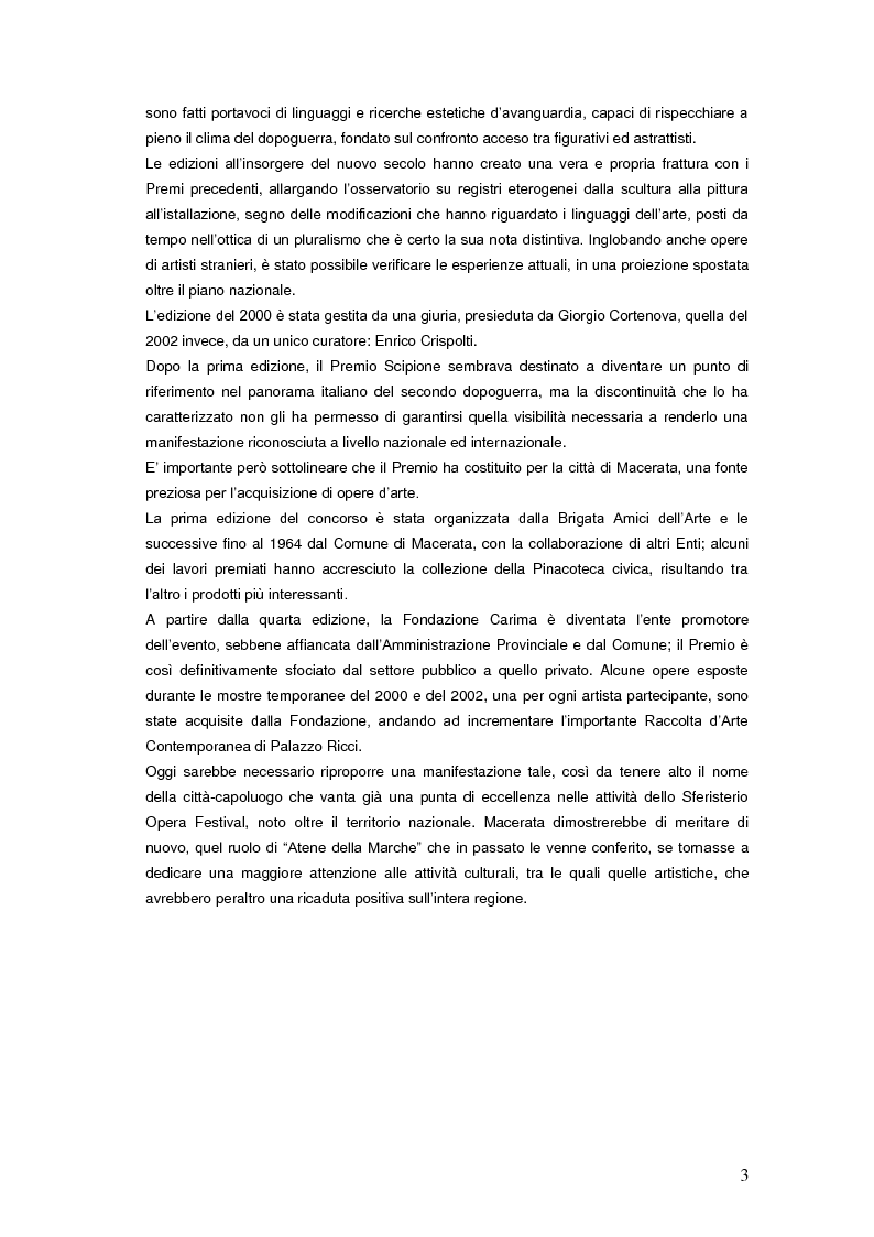 Anteprima della tesi: Il Premio Scipione tra continuità e fratture. Cinque edizioni in cinquant'anni., Pagina 3