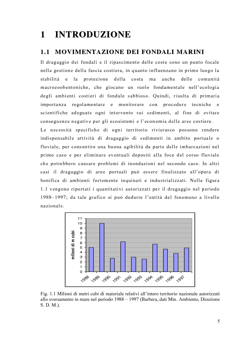 Anteprima della tesi: Valutazione degli effetti biologici della movimentazione di sabbie marine mediante l'utilizzo di biomarker cellulari in Mytilus galloprovincialis, Pagina 3