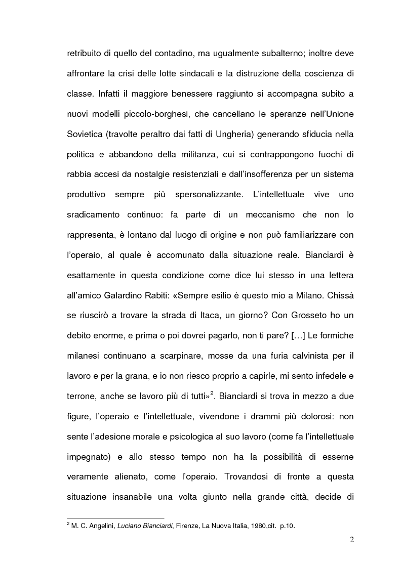 Anteprima della tesi: Luciano Bianciardi: lo sguardo, la malinconia, l'insofferenza, Pagina 2