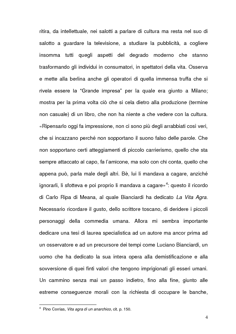 Anteprima della tesi: Luciano Bianciardi: lo sguardo, la malinconia, l'insofferenza, Pagina 4