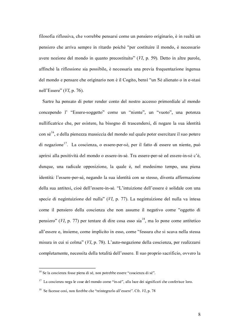 Anteprima della tesi: La negazione in Maurice Merleau-Ponty. Per una nuova ontologia., Pagina 2