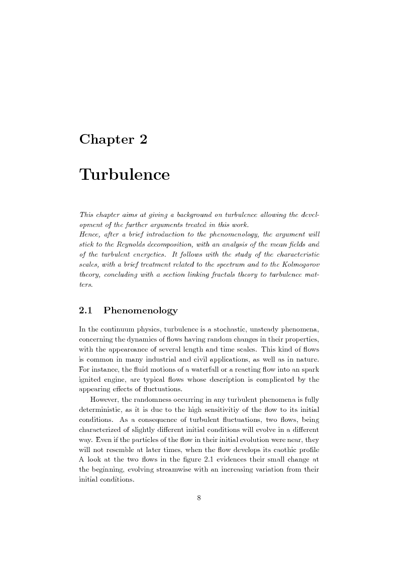 Anteprima della tesi: Direct Numerical Simulation of a turbulent premixed bunsen flame:Fractal Analysis of the flame front, Pagina 3